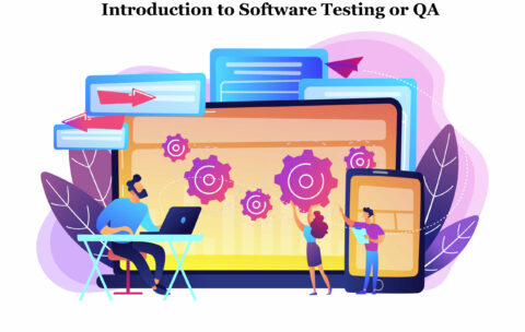 Cross platform bug founding concept vector illustration.