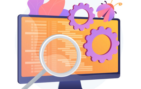 Bug fixing and software testing vector concept metaphor.